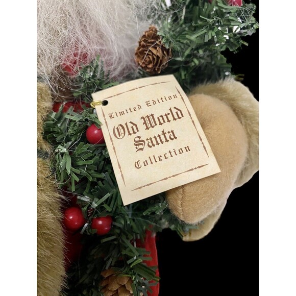 Santa Statue 18” Old World Santa Limited Edition Collection 2004 With Skies,Tree - Picture 13 of 15